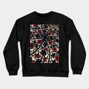 Red & Blue Flowers Crewneck Sweatshirt